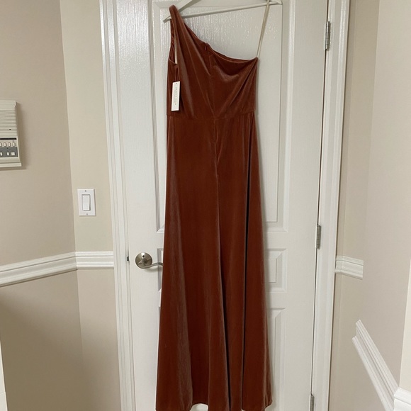 Jenny Yoo BNWT size 8 Cybill dress. English Rose stretch velvet. - Picture 4 of 10